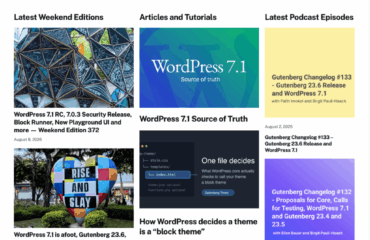 Gutenberg Times: WordPress 7.1 arrives at WordCamp US, Abilities API for developers, and a new theme for Gutenberg Times and more — Weekend Edition #373